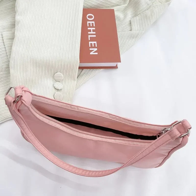 Women Bags Armpit Shoulder Bag Small Shoulder Purse Nylon Underarm Bags Clutch Women Hobos Summer Simple Handbags Bolso Feminina