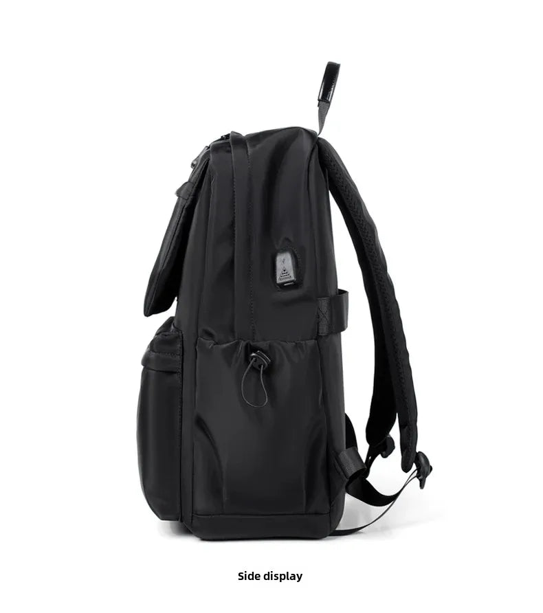 New Polyester Men's Backpack Large Capacity Student Schoolbag Laptop Bag Waterproof Travel Backpack Hot Sale