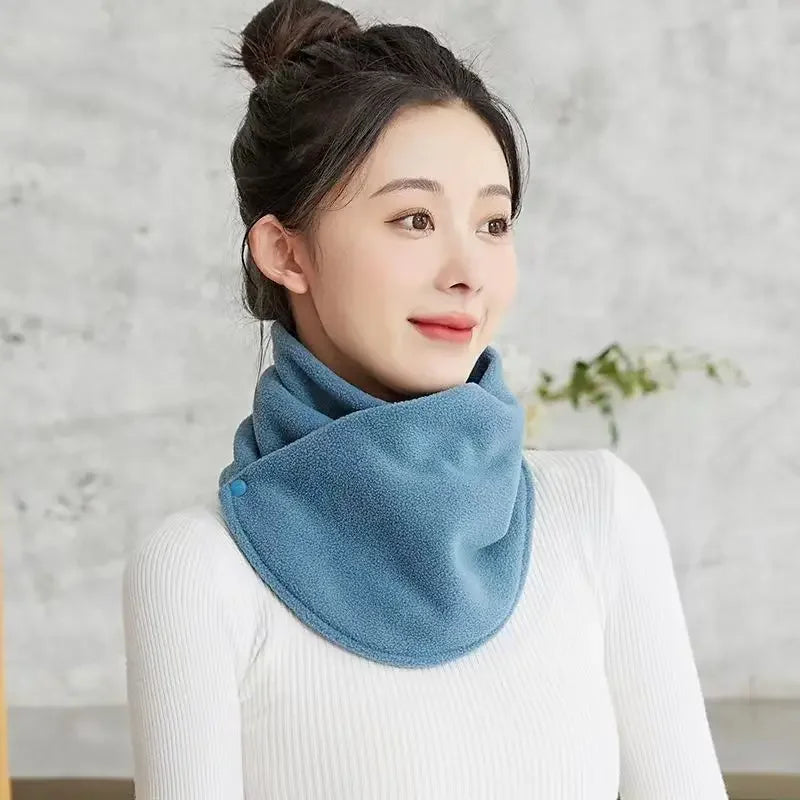 Women Winter Fleece Neck Scarf Thicken Warmth Autumn Neck Sleeve for Men Scarf Scarves Plush Double Layer Neckerchief Scarf Ring