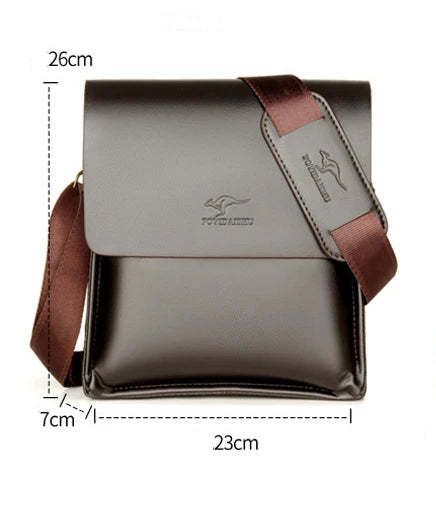 Luxury Kangaroo Brand Leather Messenger Bag Man Handbag Chest Crossbody Bag For Men Business Small Shoulder Bag Summer Male Bag