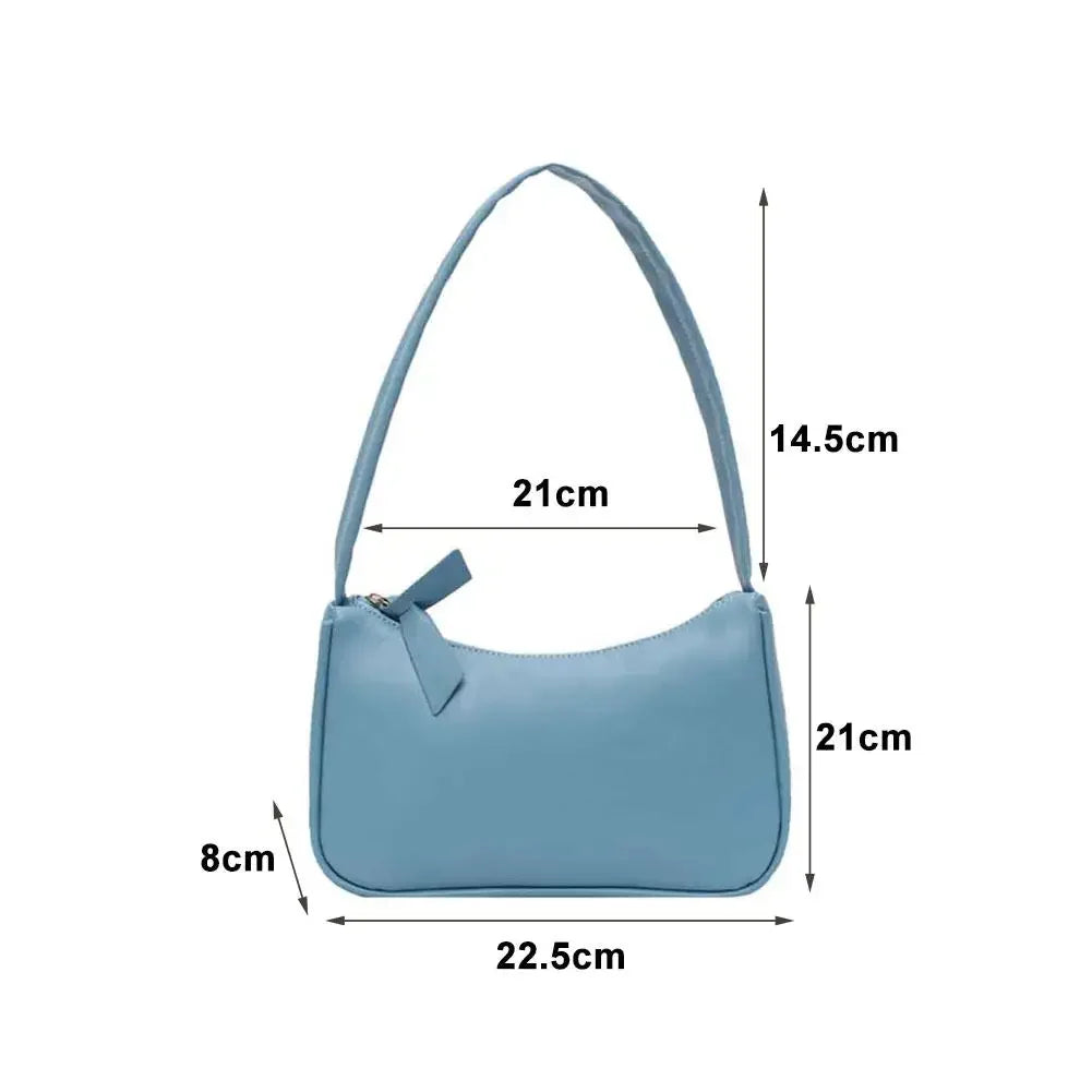 Women Handle Bag Retro Handbag PU Leather Shoulder Totes Underarm Vintage Top Handle Bag Female Small Subaxillary Bag New