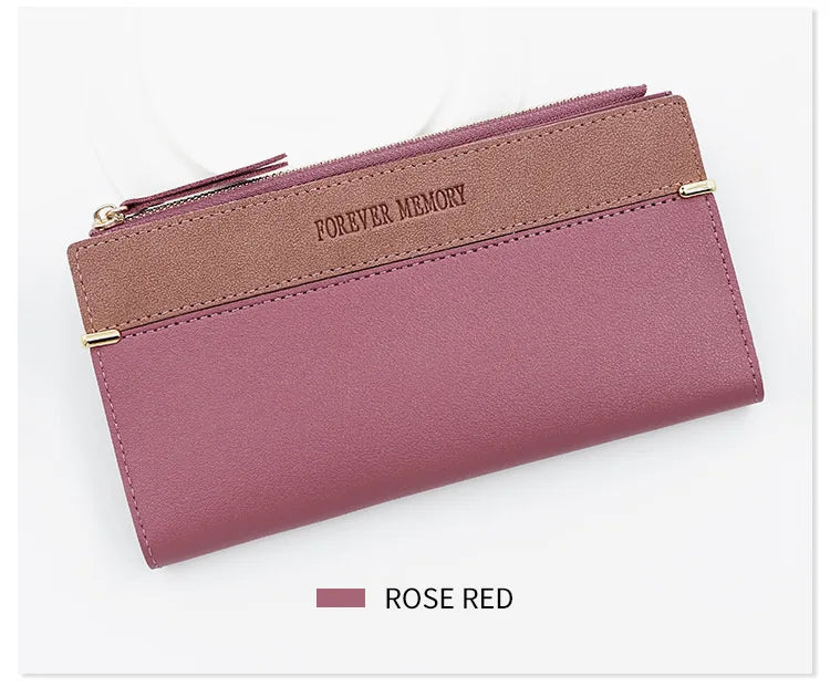 2024 New Long Women Wallets Clutch Zipper Coin Pocket Name Engraved Female Wallet Large Capacity Card Holder Brand Women's Purse