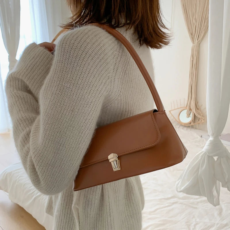 Luxury Brand Crossbody Bags For Women Fashion Design Underarm 2023 Woman Shoulder Bag Female Handbag And Purses Solid Color