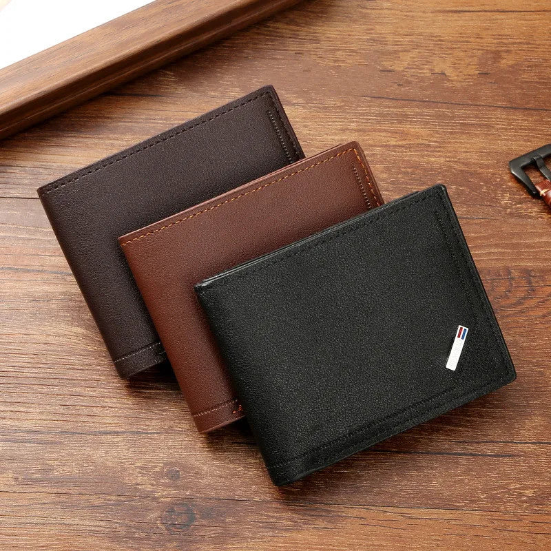 Men Inserts Foldable Wallets Picture Coin Slim Purses Business Money Credit ID Cards Holders Vintage Protection Capacity Bags