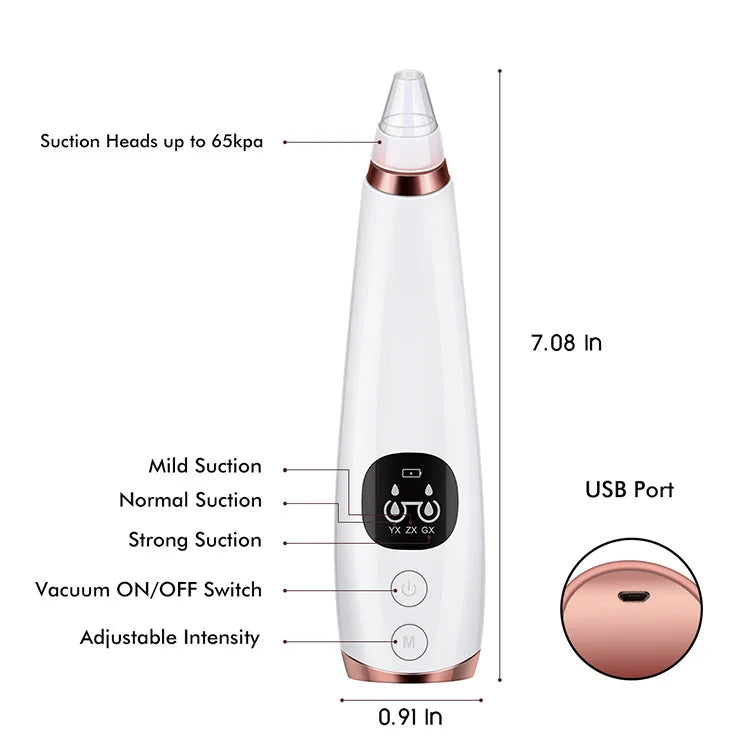 Electric Blackhead Remover Vacuum Acne Cleaner Black Spots Removal Facial Deep Cleansing Pore Cleaner Machine Skin Care Tools