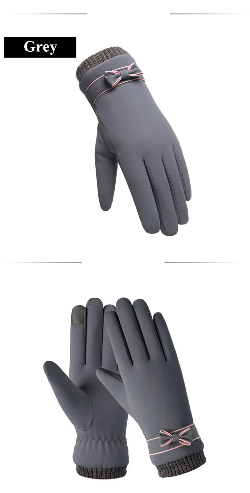 Winter Women Gloves Hand Warmer Thermal Fleece Lined Guantes Full Finger Ladies Mitten Touchscreen Waterproof Bike Cycling Glove