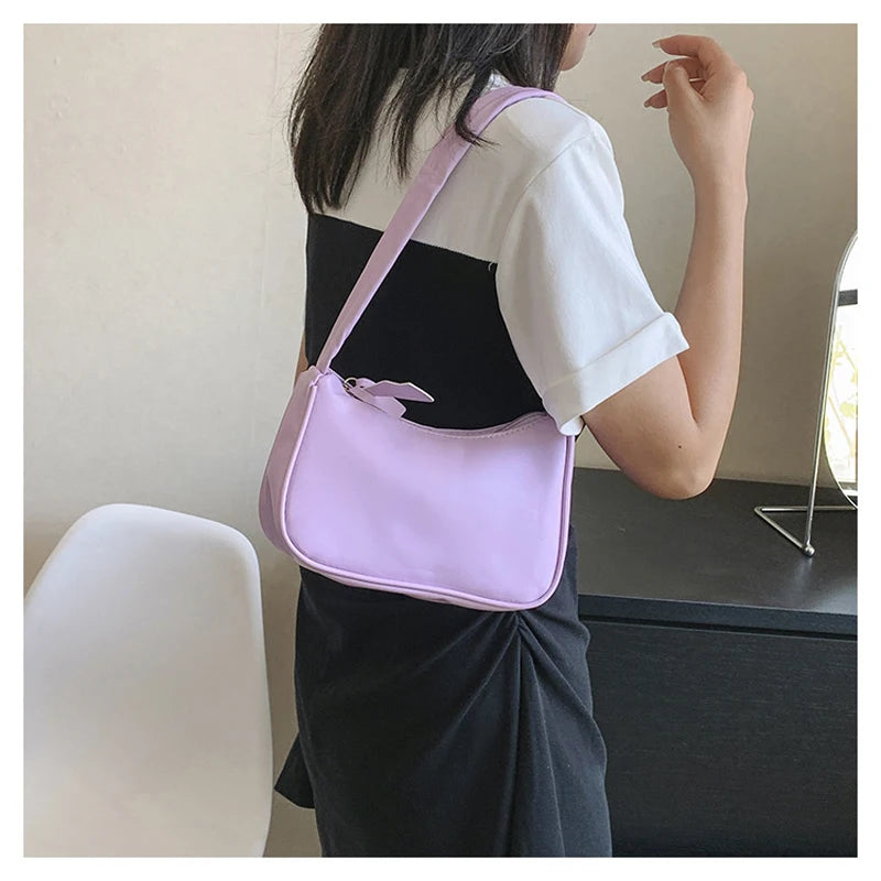 New 2024 Fashion Retro PU Leather Women Handbag Vintage Top-Handle Shoulder Bag Female Small Subaxillary Bag