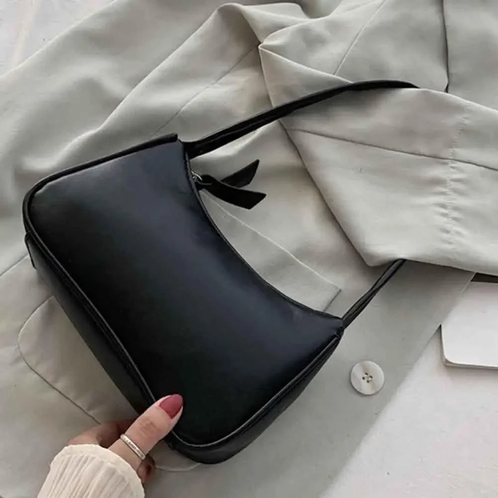 Women Handle Bag Retro Handbag PU Leather Shoulder Totes Underarm Vintage Top Handle Bag Female Small Subaxillary Bag New