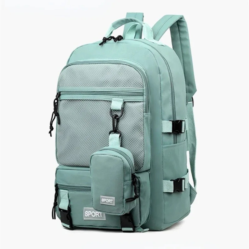 Hot Selling Solid Color Multi Kinetic Oxford Women's Backpack 2024 New Business Travel Sports High-capacity Men's Backpack