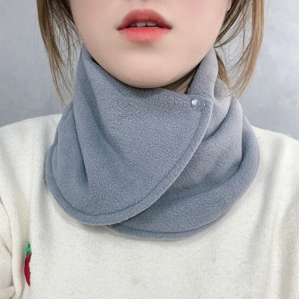 Women Winter Fleece Neck Scarf Thicken Warmth Autumn Neck Sleeve for Men Scarf Scarves Plush Double Layer Neckerchief Scarf Ring