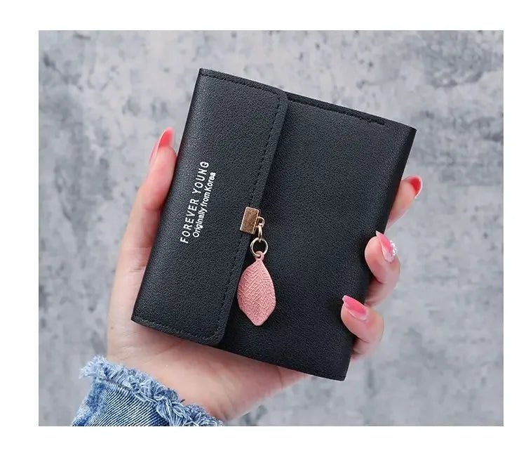 Fashion Short Women Wallets PU Leather Women Luxury Tassels Wallet Hasp Small Wallet Trend Coin Purse Ladies Card Holder