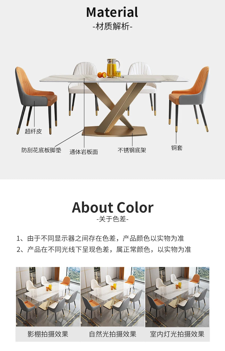 Entrance Table Marble Alternative Dining Room Set Breakfast Nook Coffee Living Furniture Games Modern Portable Muebles De Cocina