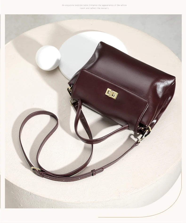 Cowhide Genuine Leather Tote Bag for Women High Quality Soft Leather Handbag Fashion Crossbody Bags Female Shoulder Handbag Lady