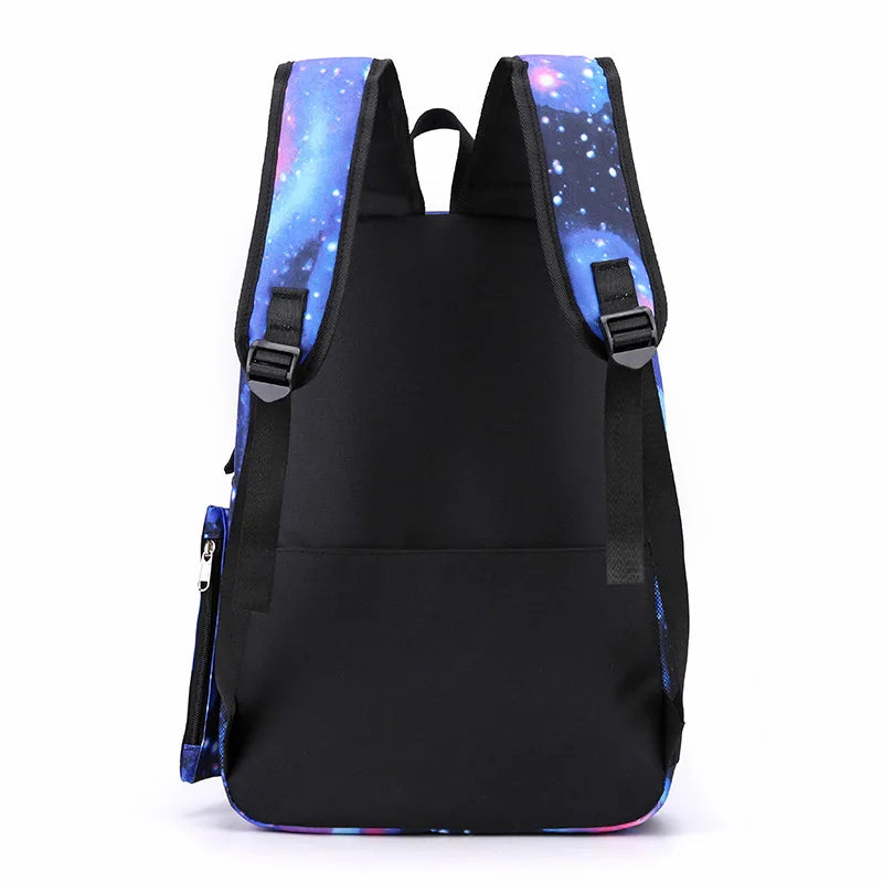 3pcs Lilo And Stitch Backpack Simple Female Male Lovely Student School Bag Large Capacity Light Laptop Travel Knapsacks