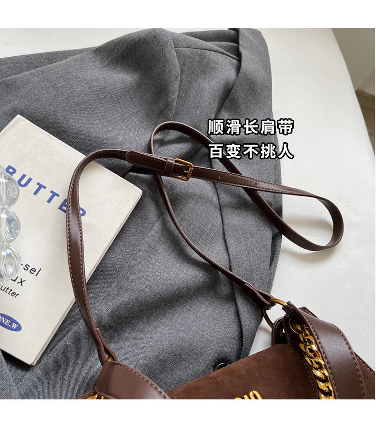 Metal Letter Designer Brand Handbags Top Handle Luxury Shoulder Bags Solid Color Elegant Crossbody Bags Fashion Bags For Women