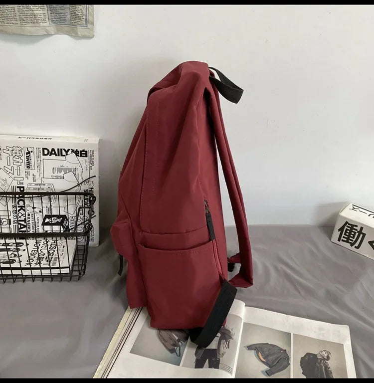 Black Grey White Red Versatile Backpack High Quality Large Capacity Waterproof Travel Bag Washable Nylon Computer Bag Unisex