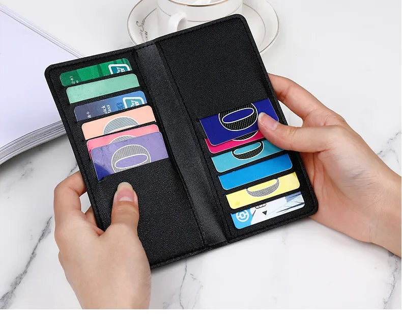 Retro Wallet Women's Long Large Capacity Buckle Multi Carda Multi Functional Trifold Handbag Card Wallets Coin Purse Cute Wallet