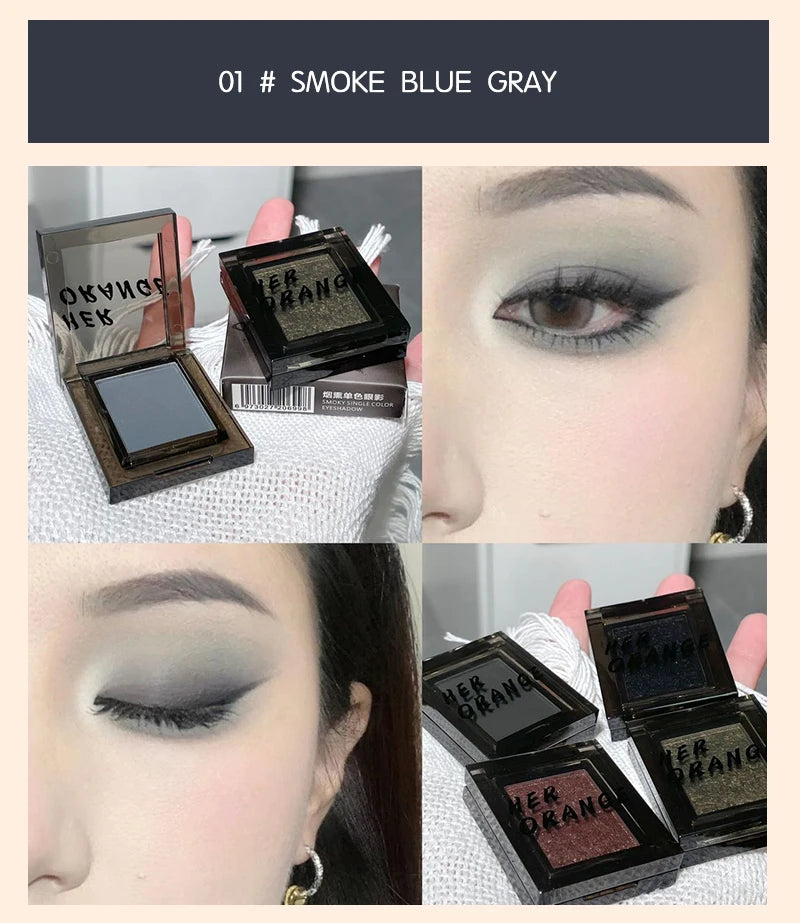 Palette de fards à paupières fumés pailletés Punk Black Shimmer Pink Mashed Potatoes Texture Cool Monochrome Eye Shadow Makeup Pearly Matte