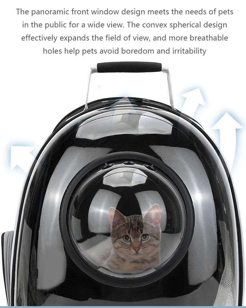 Transparent Cat Carrying Bags Space Breathable Pet Backpack Portable Puppy Dog Backpack Transport Carrier Space Capsule Bag Pets