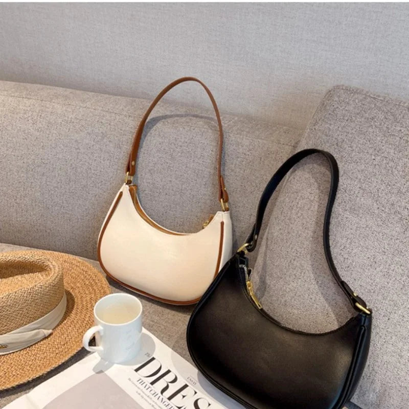 Women Bag Luxury Designer Clutch Handbags Solid Color Leather Underarm Shoulder Bag Casual Female Shopper Tote Luxury Hobos Bags