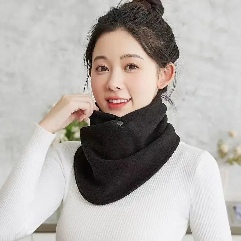 Women Winter Fleece Neck Scarf Thicken Warmth Autumn Neck Sleeve for Men Scarf Scarves Plush Double Layer Neckerchief Scarf Ring