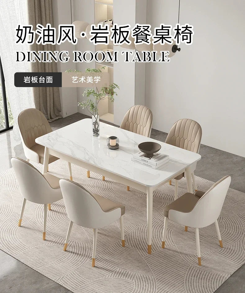 Nordic Restaurant Dining Table Set 4 Chairs Luxury Free Shipping Small Apartmen Table Modern Hotel Lobby Muebles Home Furniture