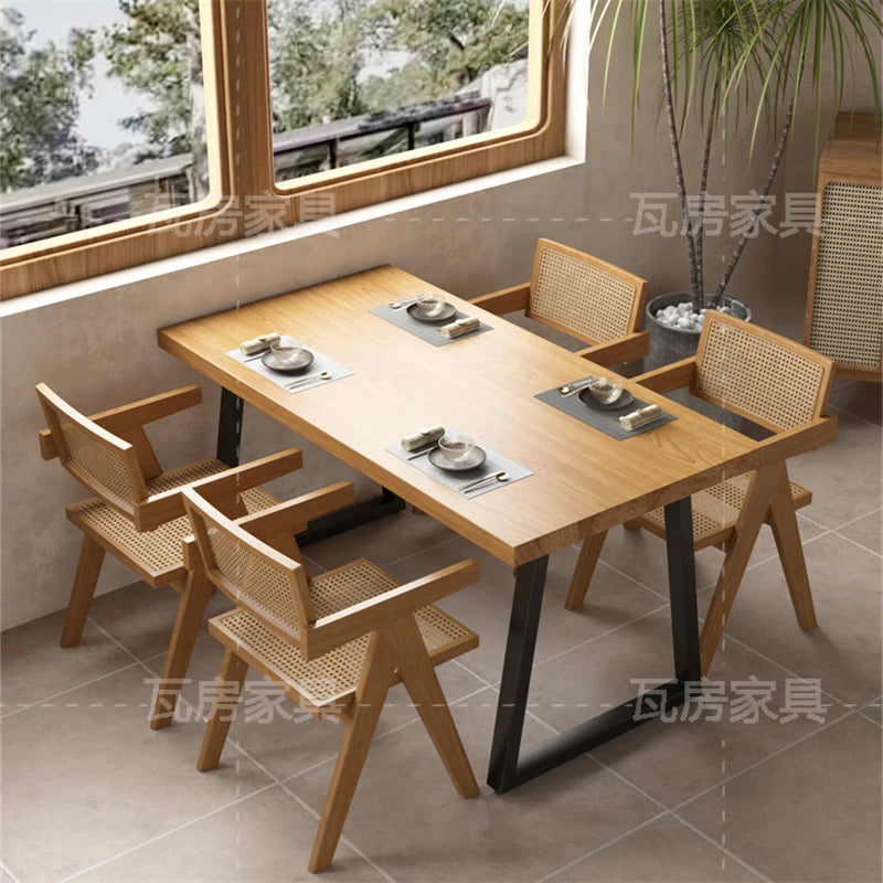 Wood Patio Dining Table Set Outdoor Vanity Unique Luxury Dining Room Sets Makeup Reading Juegos De Comedor Outdoor Furniture