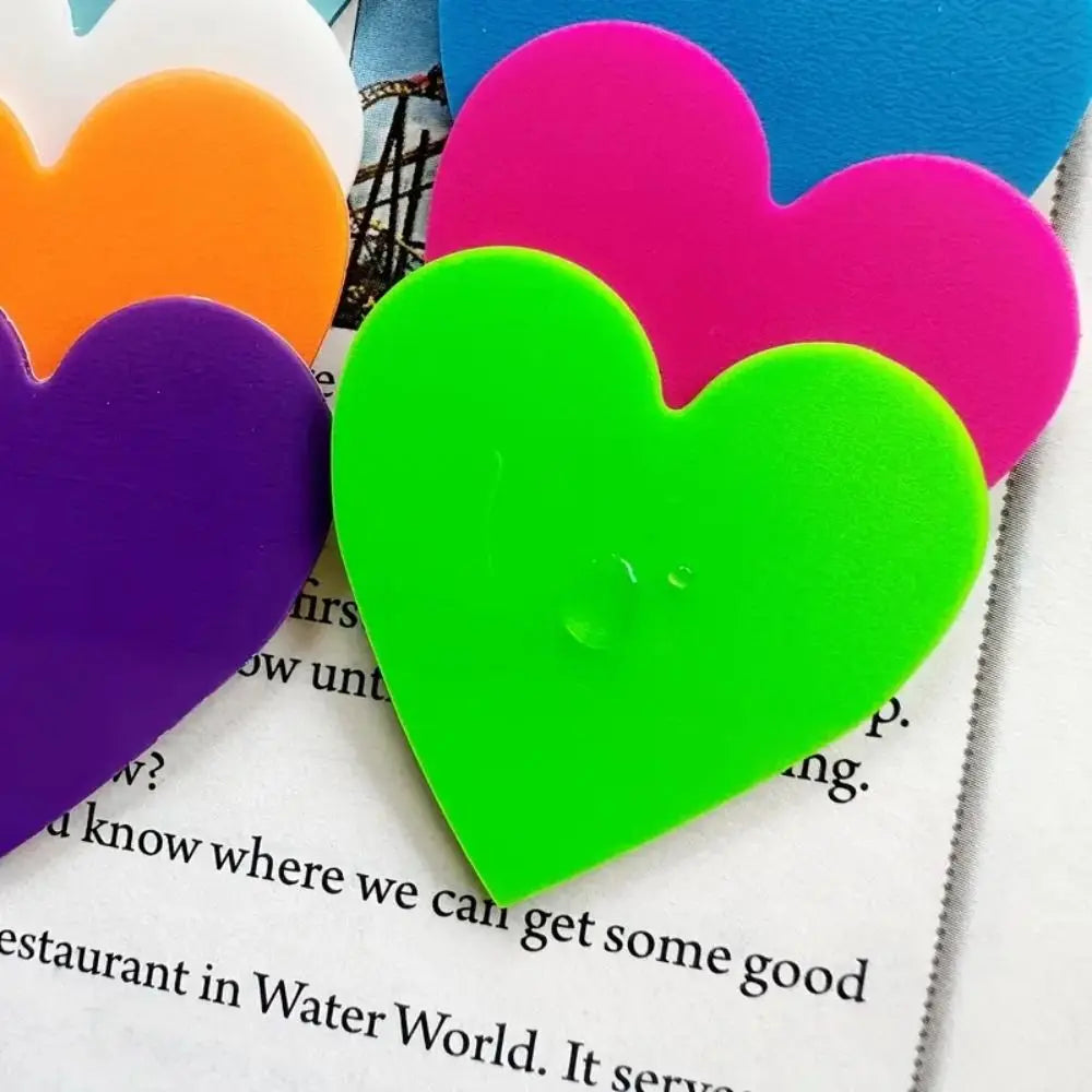 8pcs Small Love Transparent Sticky Notes Creative Student Heart Type Label Stickers 160 Sheets