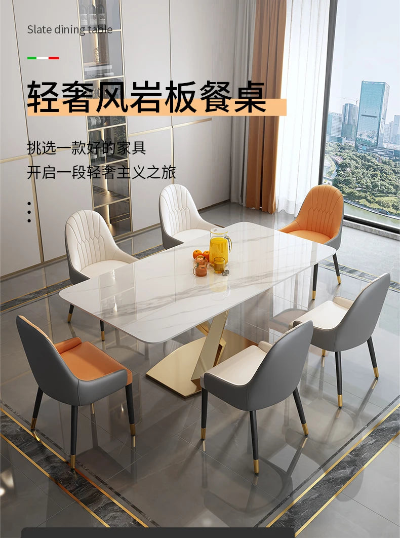 Entrance Table Marble Alternative Dining Room Set Breakfast Nook Coffee Living Furniture Games Modern Portable Muebles De Cocina