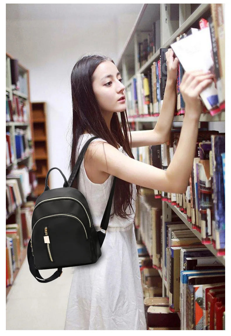 Women New Waterproof Oxford Backpack Girls Casual Black Nylon School Bags High Quality Travel Tote Backpack Shoulder Bag