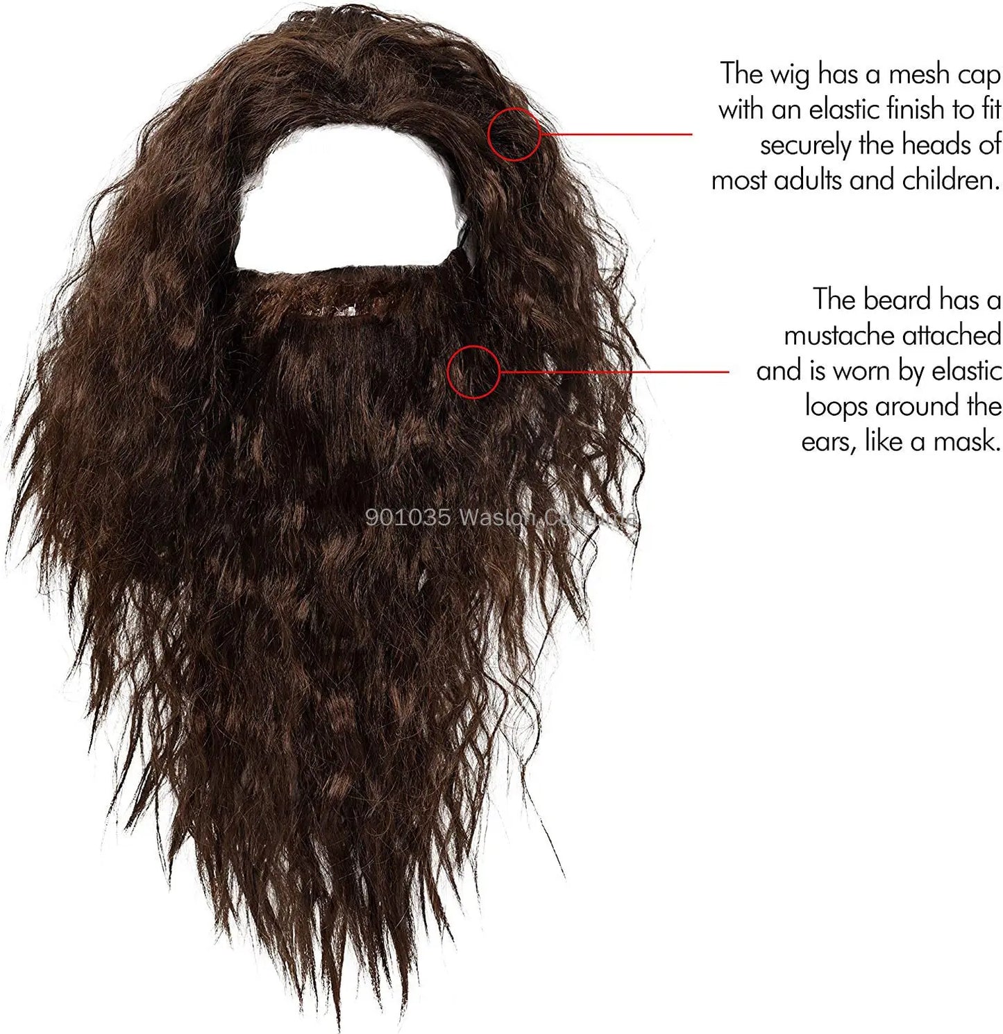 Beard Set Wizard Costume Halloween Cosplay Hair Long Accessories Party Grey Fake Curly Dress Up Gray Men S Accessory Jesus Judge