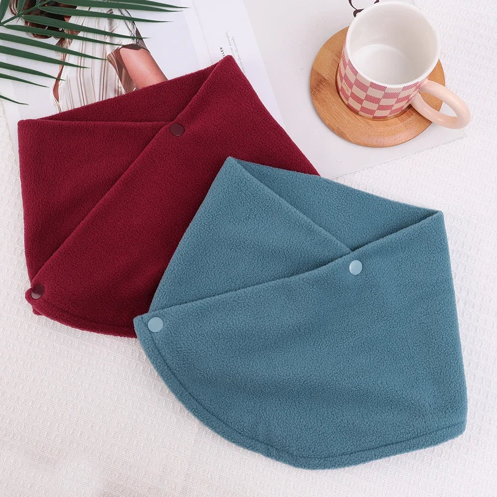 Women Winter Fleece Neck Scarf Thicken Warmth Autumn Neck Sleeve for Men Scarf Scarves Plush Double Layer Neckerchief Scarf Ring