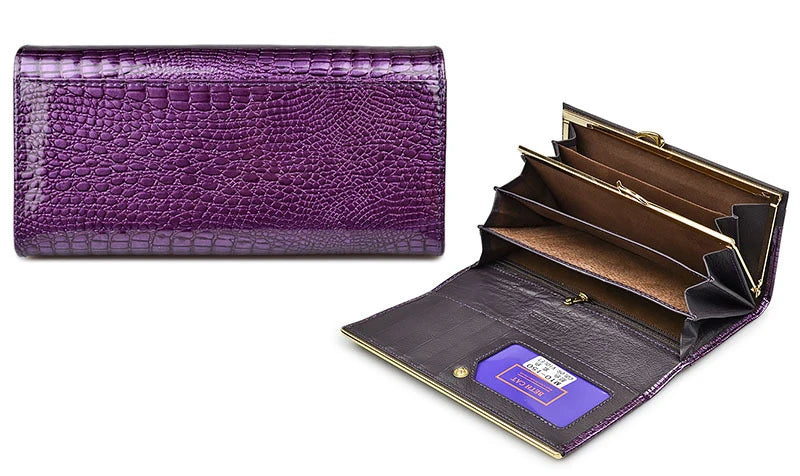 Luxury Designer Women Wallet Ladies Genuine Leather Purses 2022 Fashion Female Clutch Bags Long	Wallets Woman Money Bag