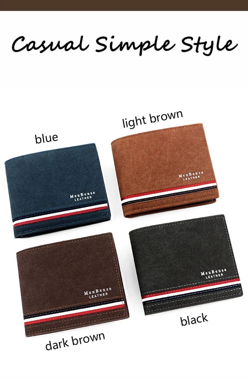 Short Men Wallets Zipper Coin Pocket Slim Card Holder Name Engraved Luxury Male Purses High Quality PU Leather Men's Wallet