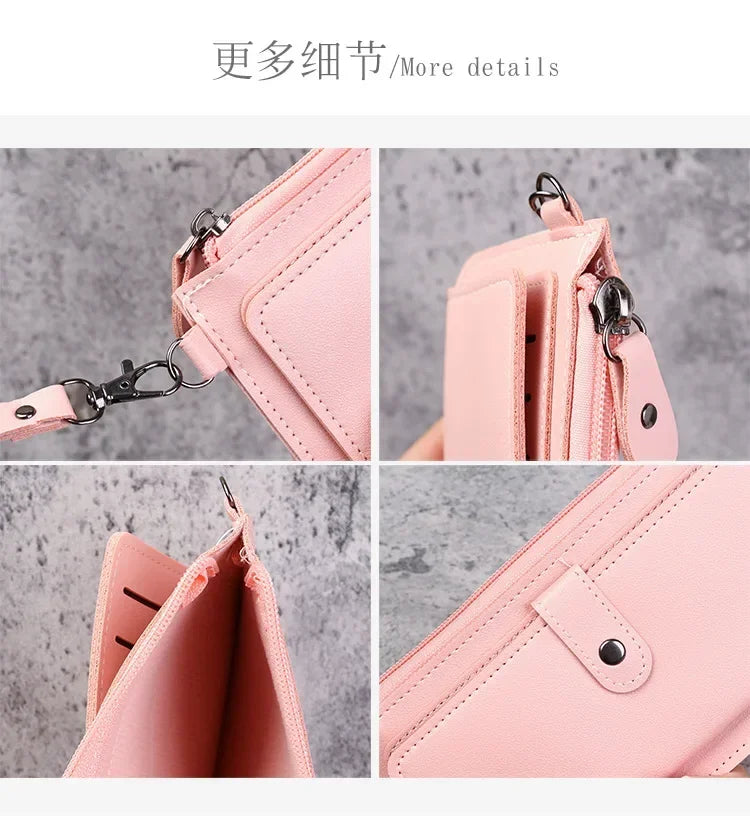 Long Zipper Wallets Coin Cluth Purses Leather Long Wallets Women's Luxury Female Wallet Mini Credit Card Holder Money Bag