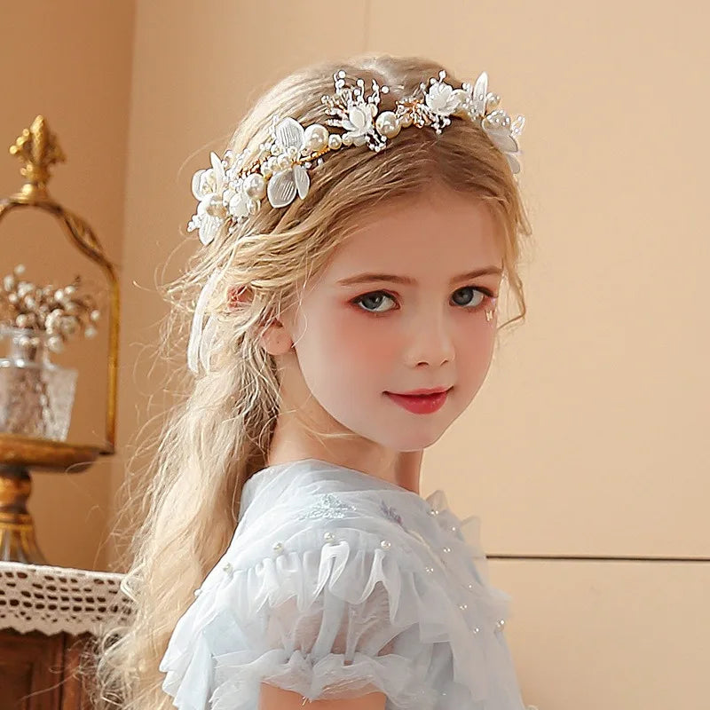 Coiffe de mariée bohème de printemps pour filles, couronne de fleurs, guirlande de mariée, cerceau de tête, bandeaux, bijoux de cheveux, cadeaux pour enfants