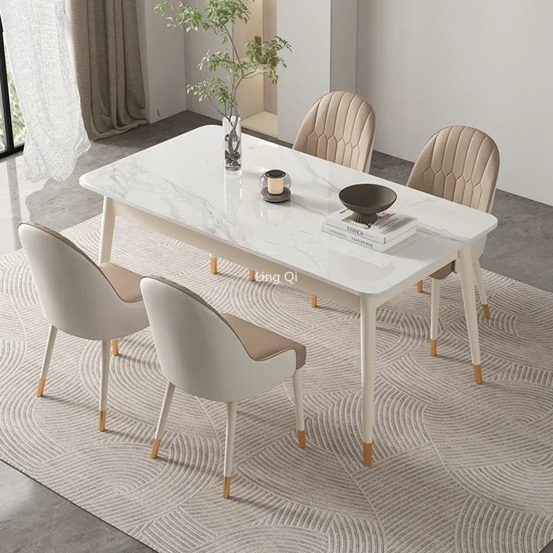 Nordic Restaurant Dining Table Set 4 Chairs Luxury Free Shipping Small Apartmen Table Modern Hotel Lobby Muebles Home Furniture