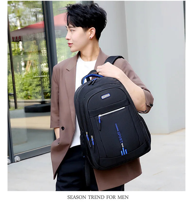 Men's Backpacks Oxford Waterproof Rucksack Business Computer Bag Casual Backpack Senior High School Student Schoolbag Large Capa