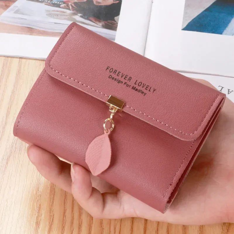 Fashion Short Women Wallet PU Leather Women Luxury Tassels Wallet Hasp Small Wallet Trend Coin Purse Ladies Card Holder Monedero