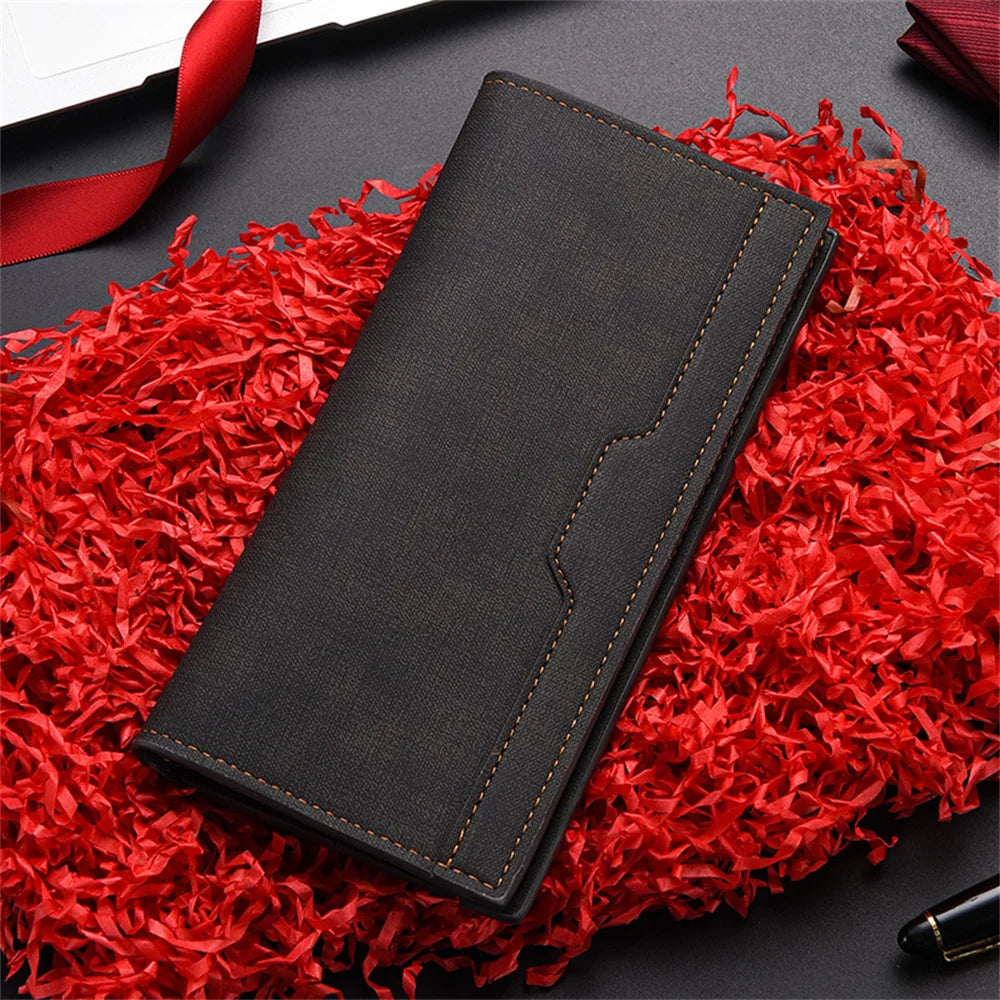 Men's Wallet Long Fashion Multiple Card Slots Men's Wallet Slim Long Thin Mens Luxury Wallet Designer Wallet Men with Coins Bag