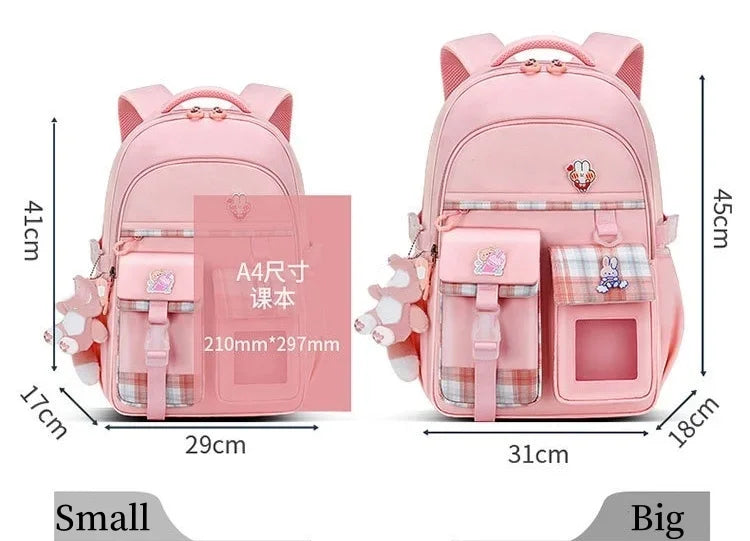 New Type of Lightweight Backpack Primary School Girls Children's Backpack Large Capacity Spine Protection Wholesale Waterproof