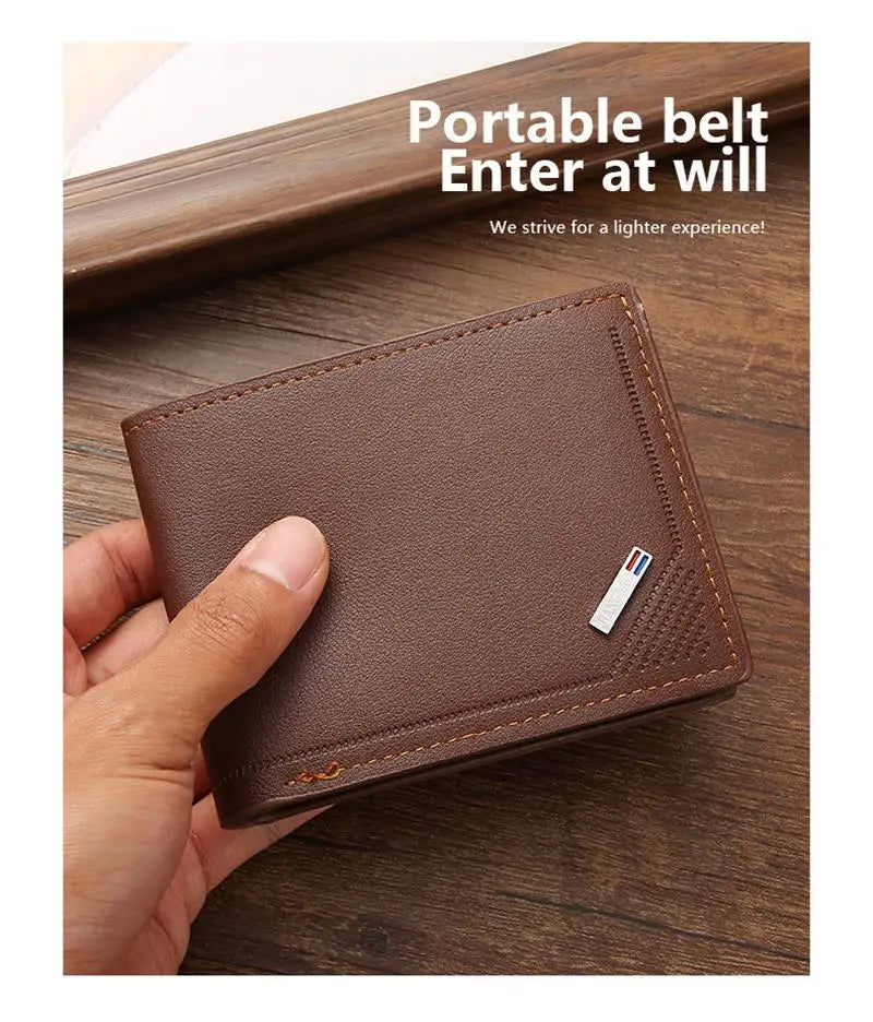 Men Inserts Foldable Wallets Picture Coin Slim Purses Business Money Credit ID Cards Holders Vintage Protection Capacity Bags