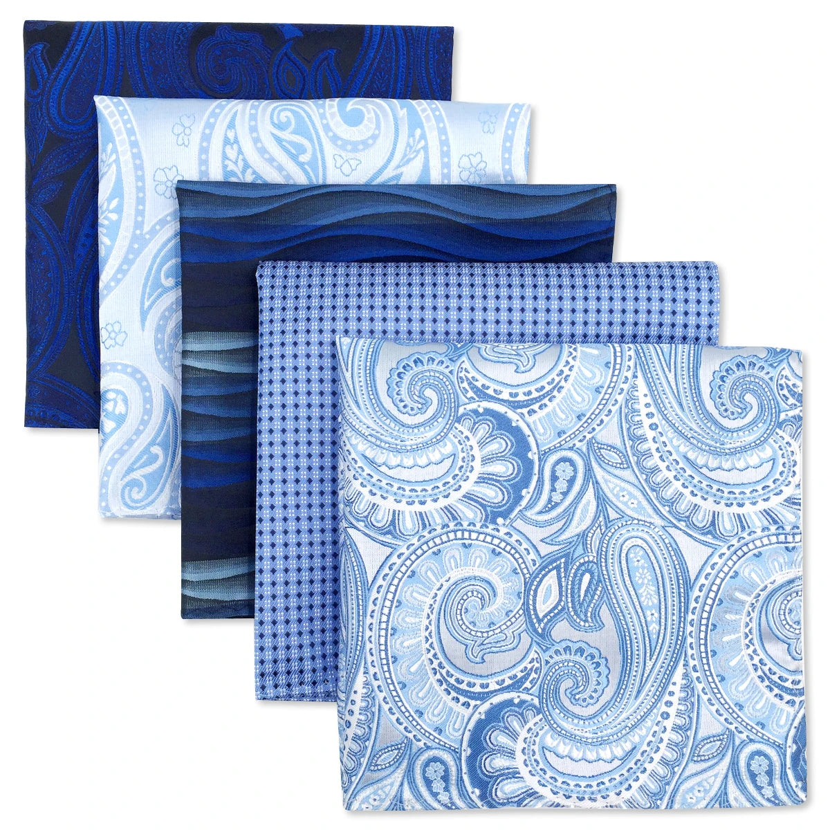 5 Pieces Mens Pocket Squares Wedding Handkerchiefs Set Fashion Formal Bundle Luxury Unique