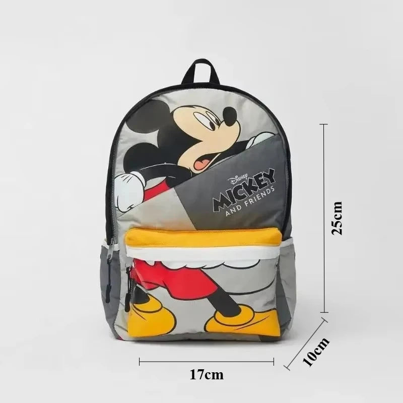 Sac à dos tendance Disney Mickey Mouse pour femme, cartable en toile Minnie, grande capacité, pour filles