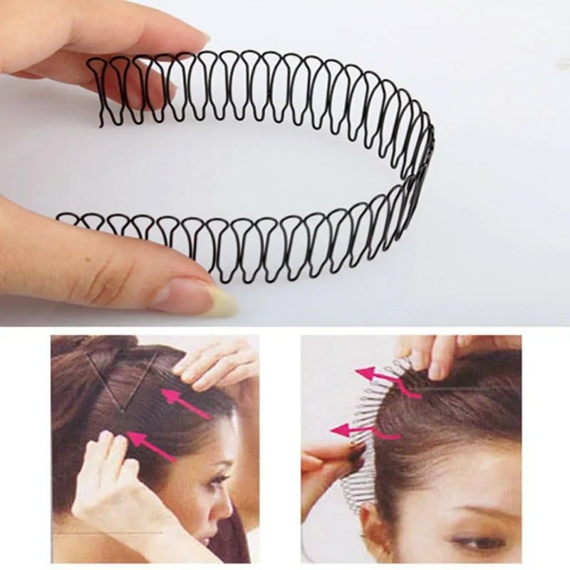 4Pcs Invisible Broken Hair Hairpin Adult Tiara Tools Curve Needle Bangs Black Fixed Insert Comb Professional Styling Accessories