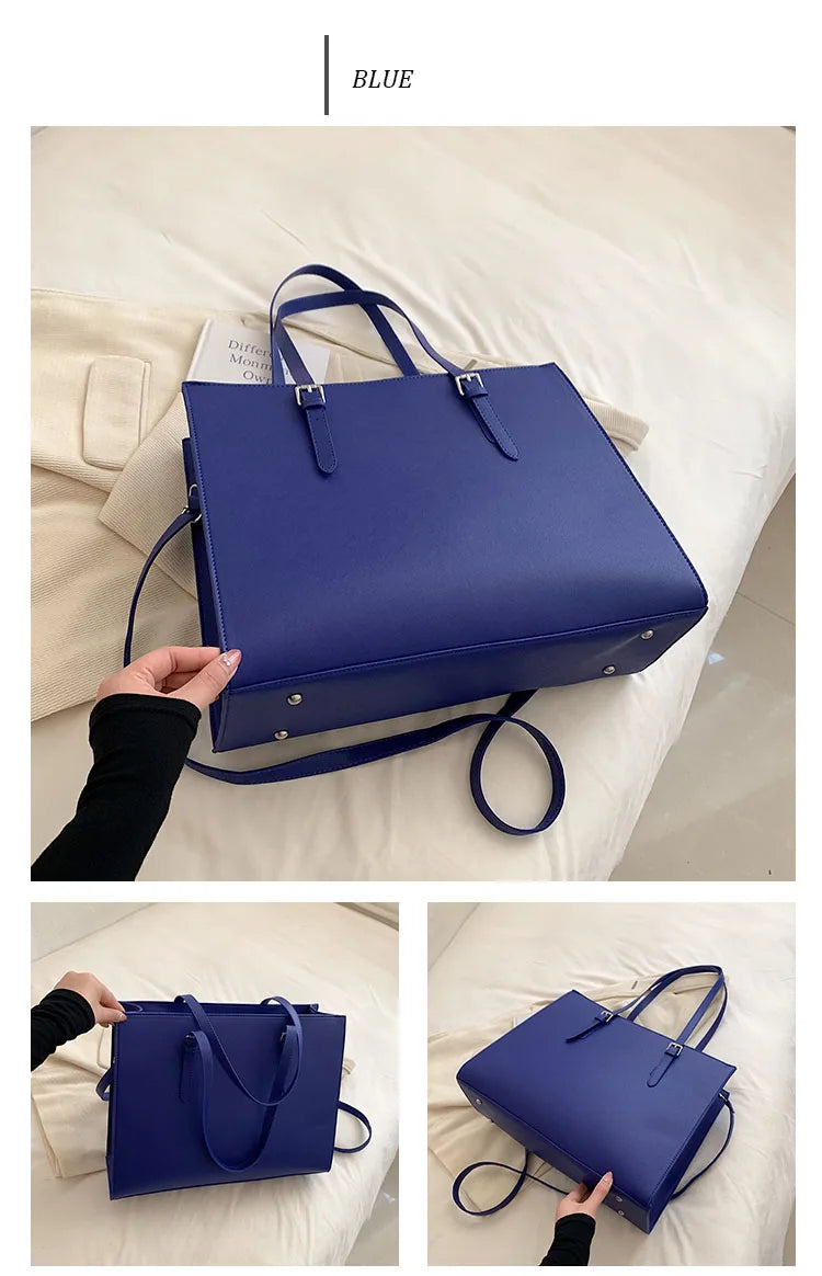 New Women Retro Tote Bags Messenger Handbag High Quality PU Leather Shoulder Bag Big Casual Crossbody Bag