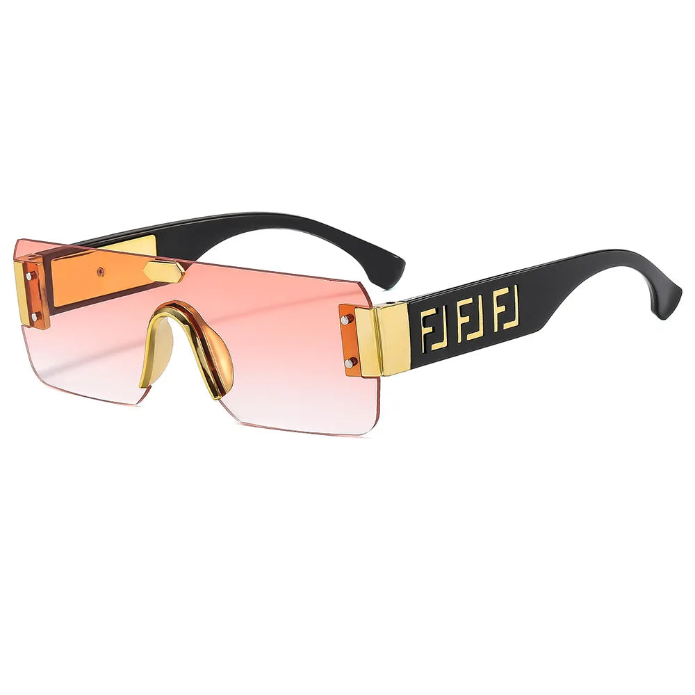 New Fashionable Frameless Trimmed Fashionable Mirror for Men and Women Trendy Personality Square Decorative Sunglasses