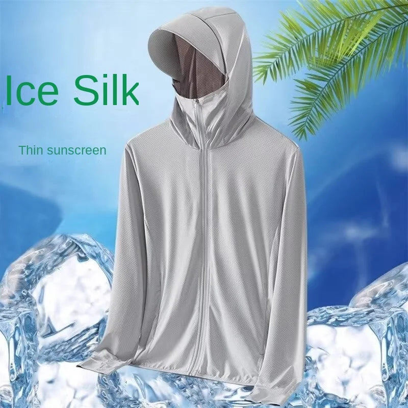 MINISO Sports Ice Silk Cool Sunscreen Clothes for Men and Women Summer New UV resistant Lightweight Outdoor Fishing Quick drying