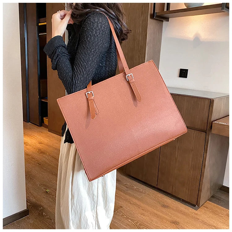 New Women Retro Tote Bags Messenger Handbag High Quality PU Leather Shoulder Bag Big Casual Crossbody Bag