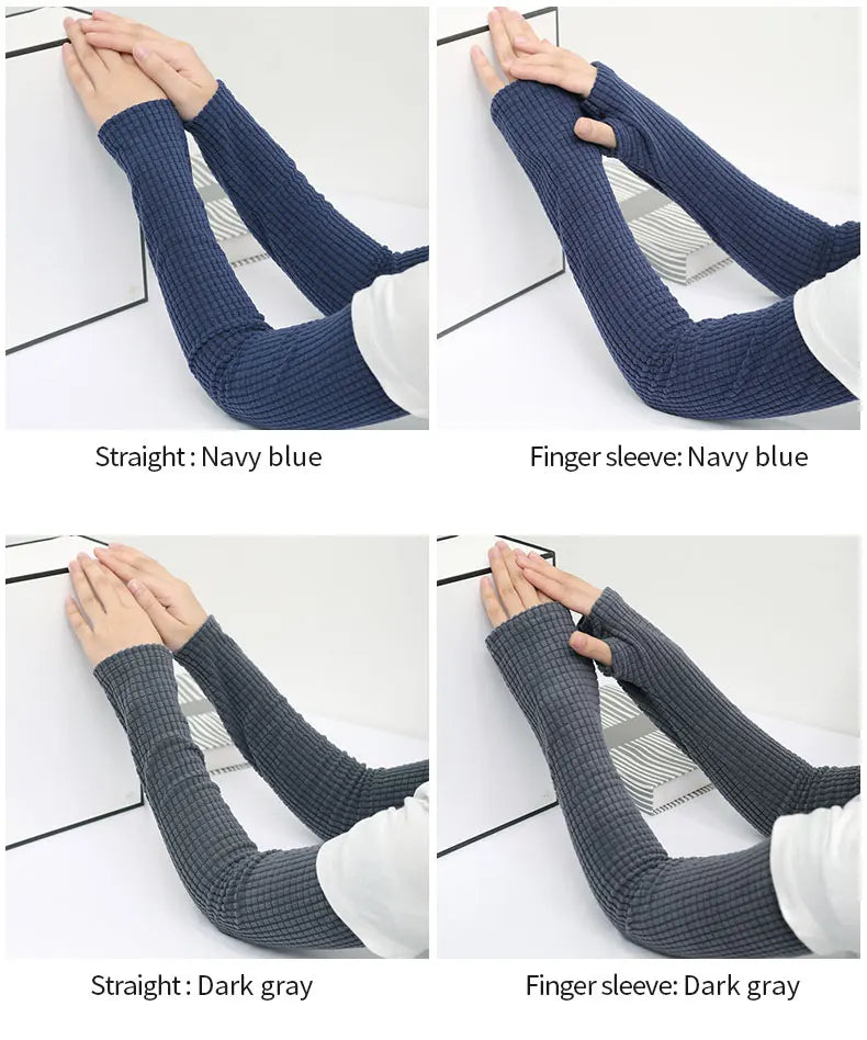 Windproof warm sleeve elbow joint arm cover four seasons leisure air conditioning room warm women's long gloves cold fake sleeve